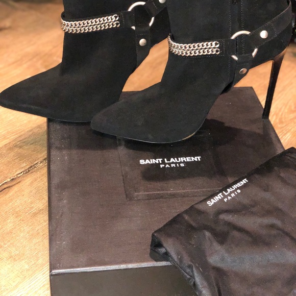 Saint Laurent Rare Chain Bootie Stiletto NEW 💯 - Picture 3 of 8